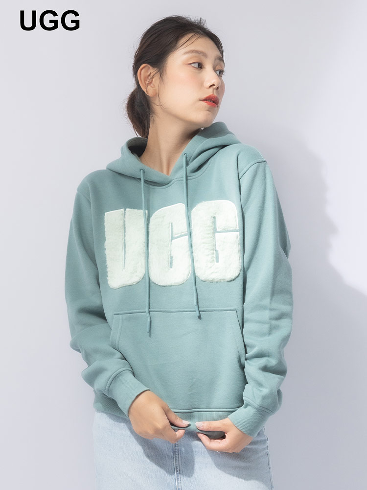 UGG (アグ) レイ ファジー ロゴ フーディ プルオーバー パーカー UGGL1121385 レディース【サカゼン公式通販】