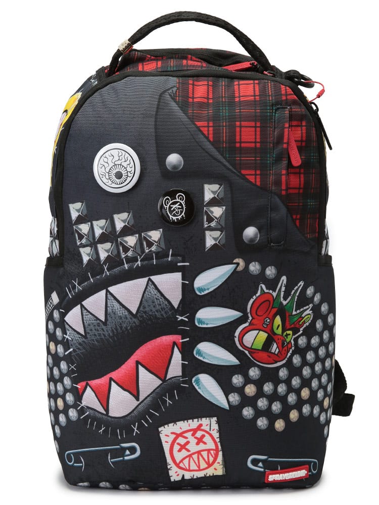 バックパック プリント バックパック PUNK SHARK DLXSR レディース バッグ 鞄 リュックサック 大きいサイズ メンズ ブラック