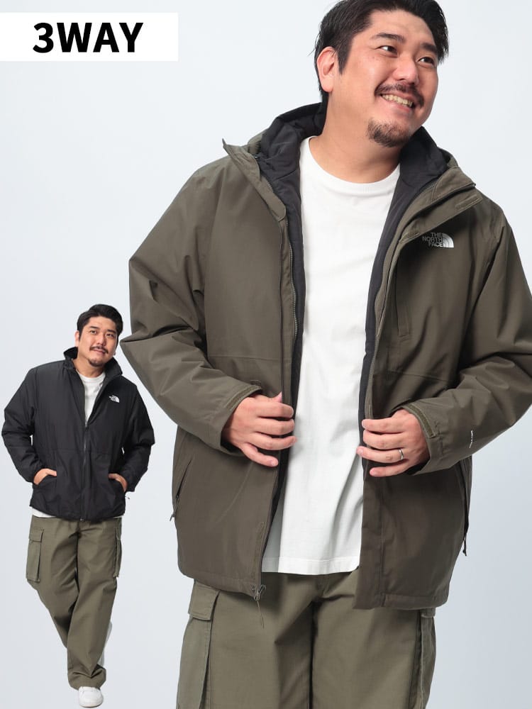 3WAY フルジップ ジャケット  DRYVENT CARTO TRICLIMATE JACKET  アウター ブルゾン ライナー フード 秋冬 大きいサイズ メンズ