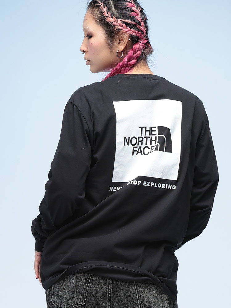THE NORTH FACE (ザ ノースフェイス) BOXロゴ クルーネック 長袖 Tシャツ Men's L/S Box NSE Tee NF0A811N
