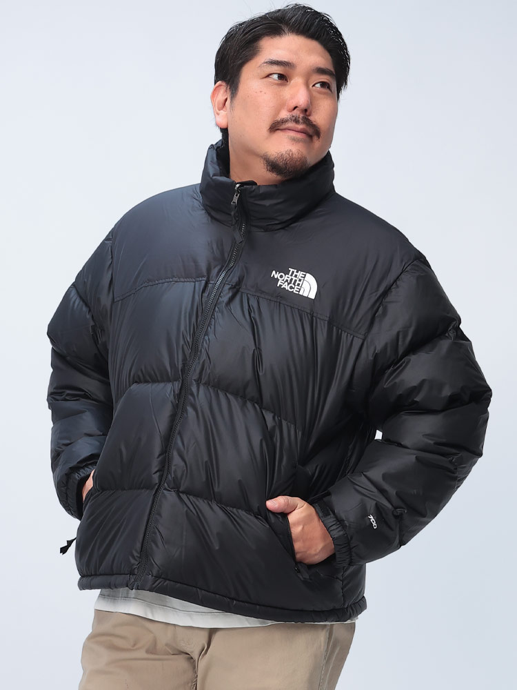 ダウンジャケット フード収納 ロゴ刺繍  M 1996 RETRO NUPTSE JK アウター ブルゾン 防寒 大きいサイズ メンズ