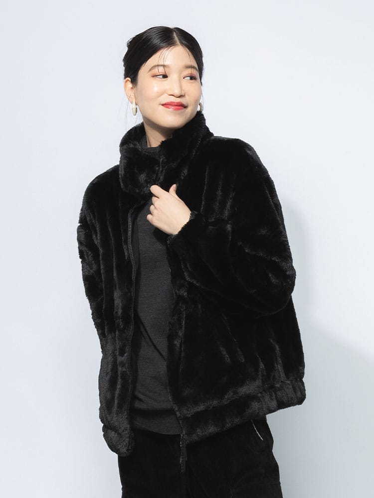 UGG (アグ) フェイクファー フルジップ ジャケット UGGL1161090 