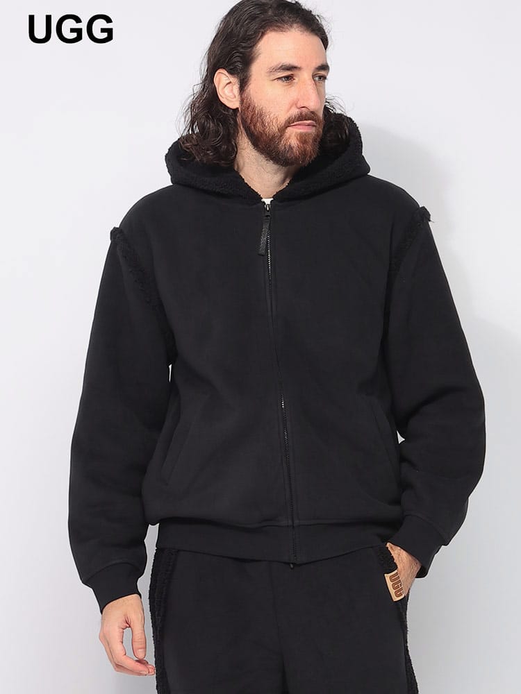 UGG (アグ) 裏ボア フルジップ フリースパーカー Evren Bonded Fleece Zip Up UGG1152390 メンズ