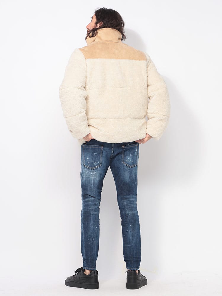 UGG (アグ) スエード×ボア 中綿 スタンドジャケット Emette UGGfluff 