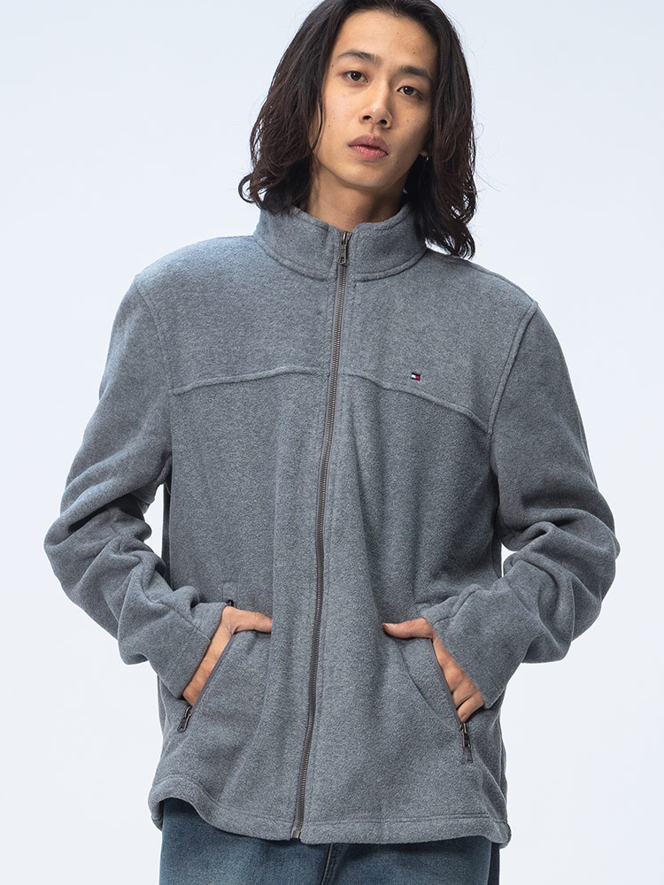 TOMMY HILFIGER (トミーヒルフィガー) スタンド フリース ジャケット MIXED MEDIA FLEECE STAND COLLAR JKT 156AF185