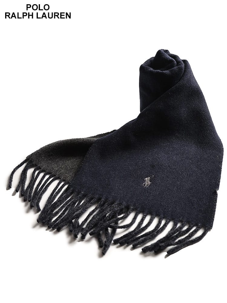 POLO RALPH LAUREN (ポロラルフローレン) リバーシブル 無地 マフラー RLPC0455F4 メンズ