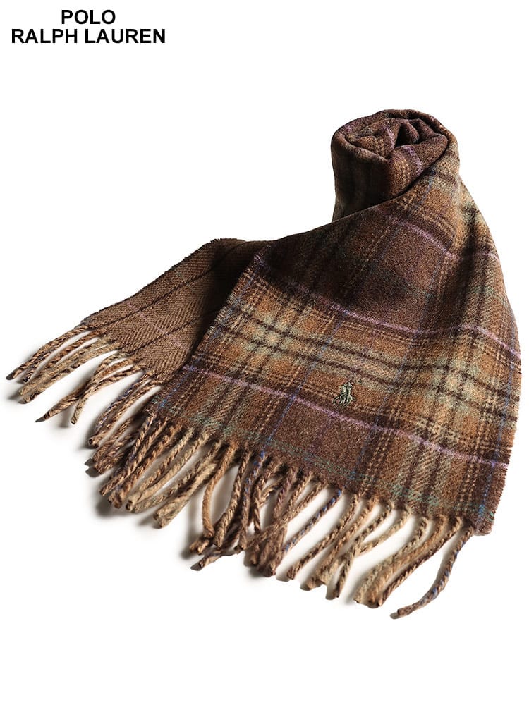 POLO RALPH LAUREN (ポロラルフローレン) リバーシブル チェック柄 マフラー RLPC0945F4 メンズ