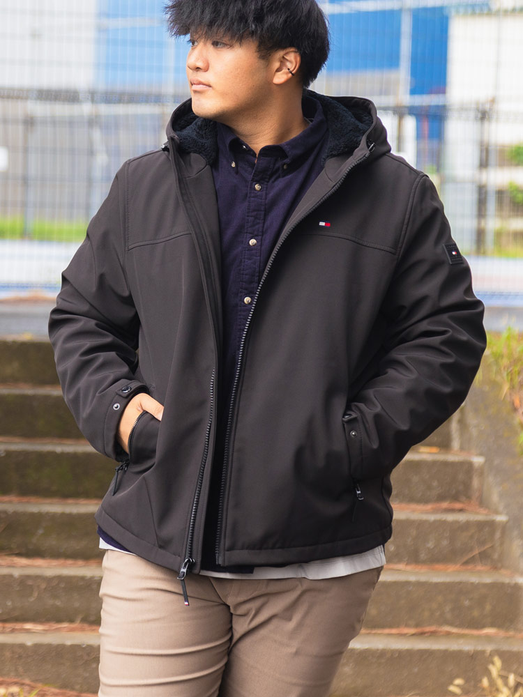 裏ボア ジャケット フルジップ SOFTSHELL HOODY WITH SOFT SHERPA LINI アウター |  大きいサイズの服【サカゼン公式通販】