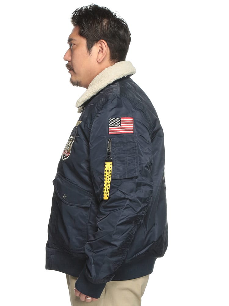ナイロンジャケット ファー着脱 刺繍パッチ コロナド アウター 