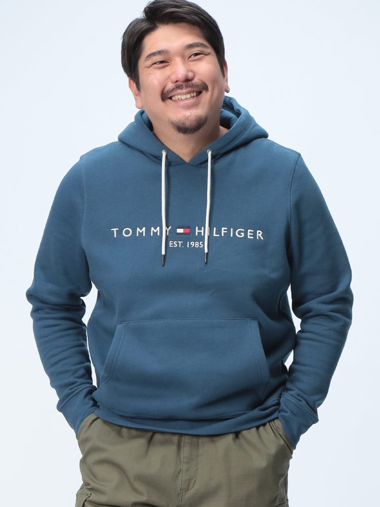 プルオーバー パーカー 裏起毛 ロゴ刺繍 ポケット付きトップス 長袖 起毛 秋冬 大きいサイズ メンズ