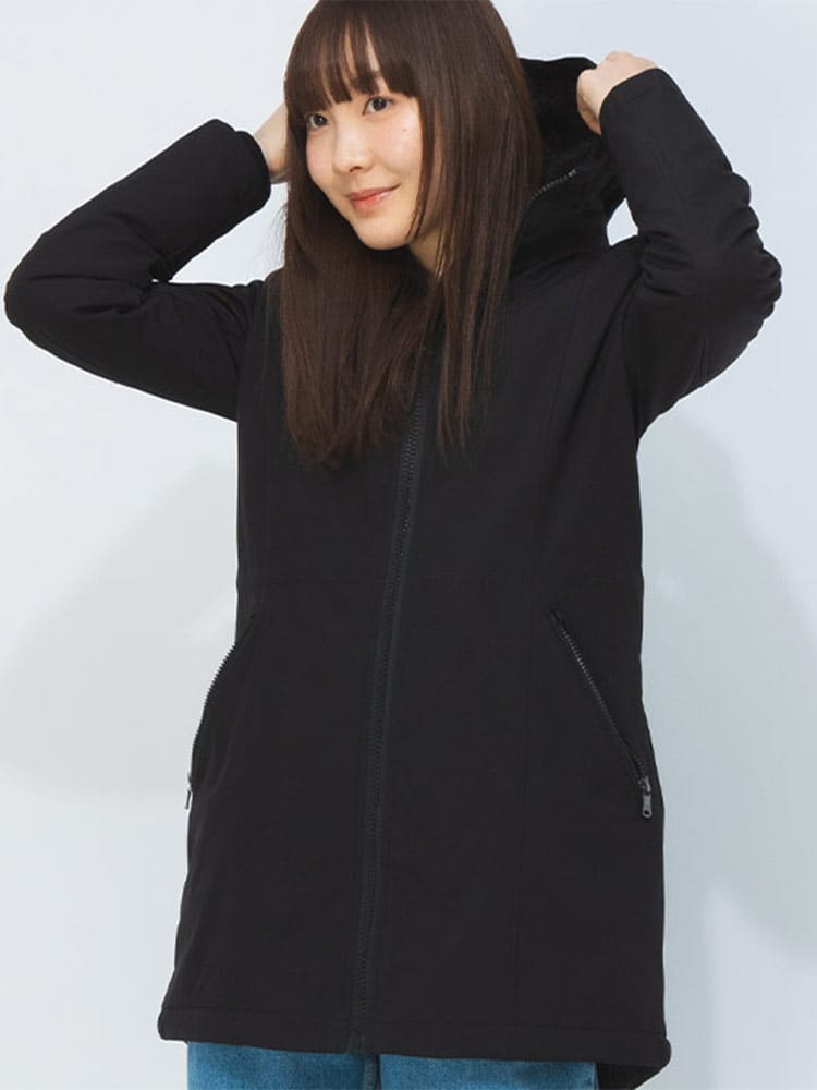 Calvin Klein (カルバンクライン) 裏ボア フード フルジップ ブルゾン 