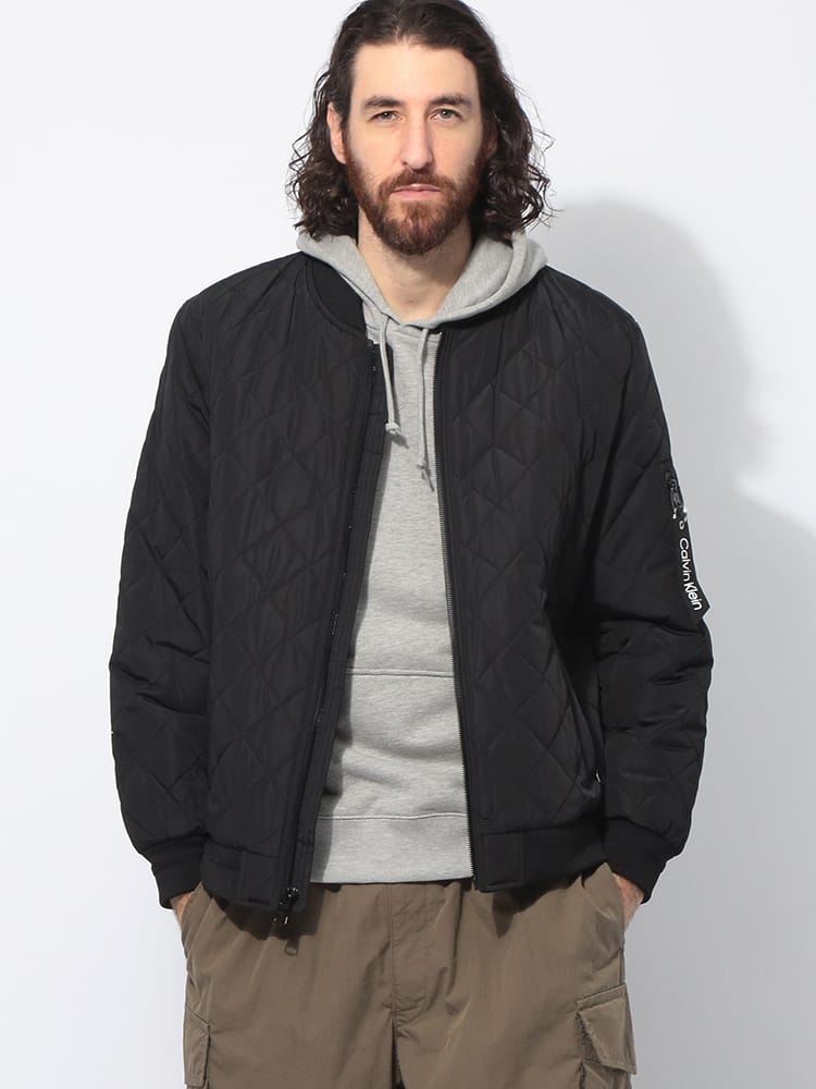 Calvin Klein (カルバンクライン) キルティング加工 ダブルポケット 