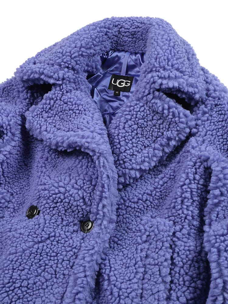 UGG (アグ) ボア ダブルブレストコート Gertrude Short Teddy Coat 