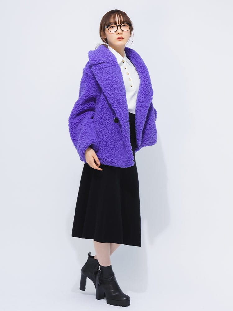 UGG (アグ) ボア ダブルブレストコート Gertrude Short Teddy Coat 