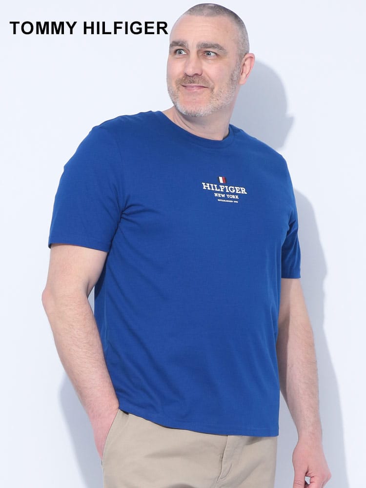 フロントロゴ レギュラーフィット クルーネック 半袖 Tシャツ 大きいサイズ メンズ