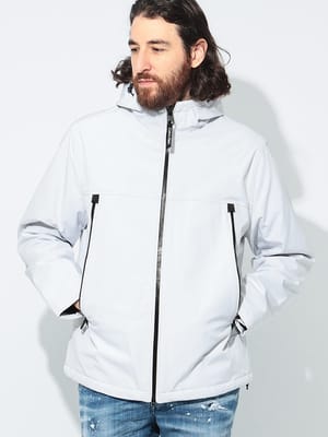 Calvin Klein (カルバンクライン) 裏ボア フルジップ ジャケット SHERPA LINED HOODED SOFT SHELL メンズ