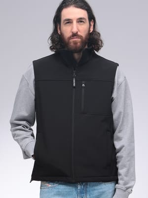 Calvin Klein (カルバンクライン) 襟ロゴ 裏フリース フルジップ ベスト CKCM303510 メンズ