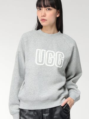 UGG (アグ) 裏起毛 BIGロゴ クルーネック トレーナー UGGL1171477 レディース