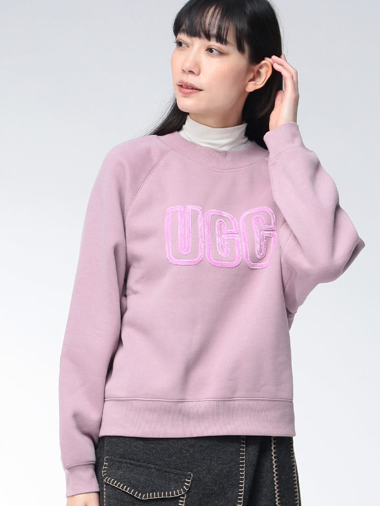 UGG (アグ) 裏起毛 BIGロゴ クルーネック トレーナー UGGL1171477 レディース
