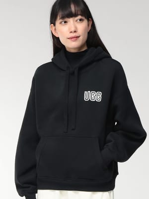 UGG (アグ) 裏起毛 胸ロゴ プルオーバー パーカー UGGL1171478 レディース