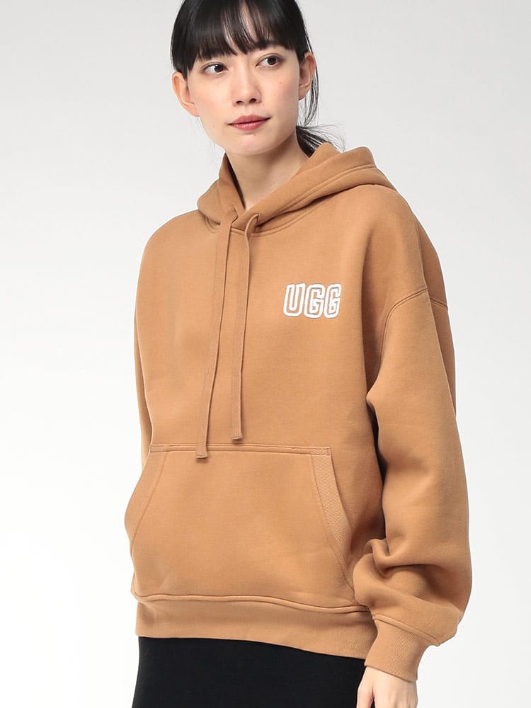 UGG (アグ) 裏起毛 胸ロゴ プルオーバー パーカー UGGL1171478 レディース