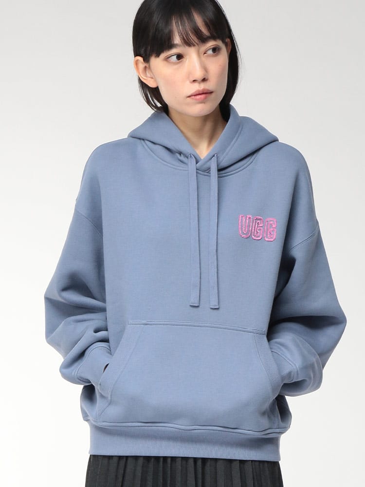 UGG (アグ) 裏起毛 胸ロゴ プルオーバー パーカー UGGL1171478 レディース