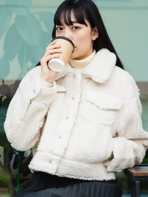 UGG (アグ) ボア トラッカー ジャケット FRANKIE SHORT UGGL1171459 レディース