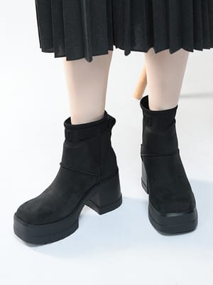 UGG (アグ) ロゴ ニットゴア ショートブーツ Moxy Chelsea UGGL1171475 レディース