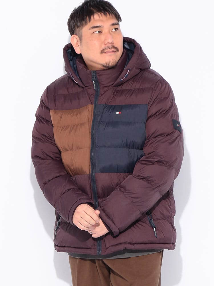 中綿 ジャケット フード 総柄プリント フルジップ アウター ブルゾン 防寒 秋 冬 大きいサイズ メンズ