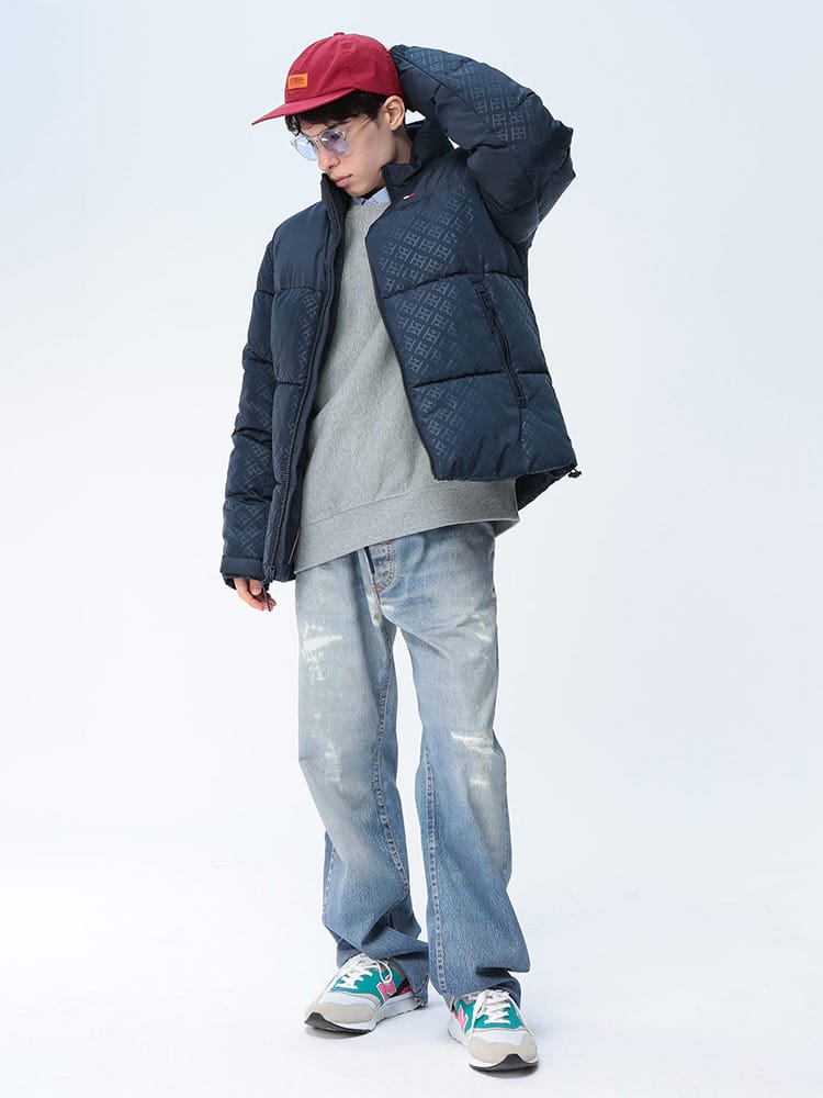 TOMMY HILFIGER (トミーヒルフィガー) ミックスド メディア パファー 