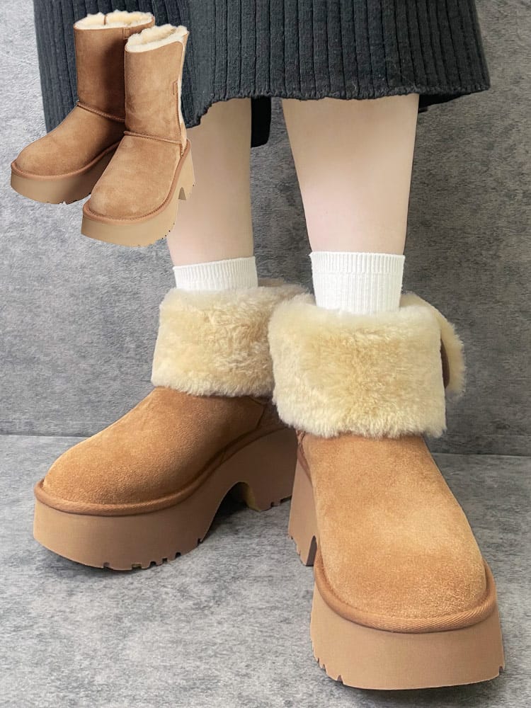 UGG (アグ) 厚底 ショート ムートンブーツ エスミーブーツ 2way チェスナット Esmee Boot UGGL1171533 レディース