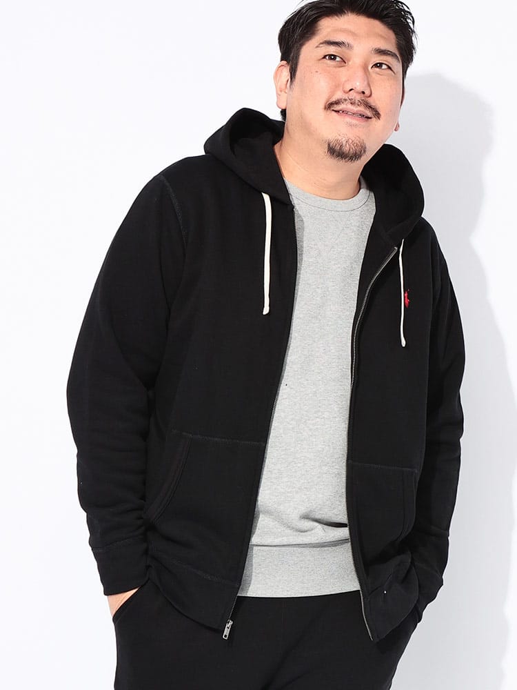 パーカー 裏起毛 フルジップ  FLEECE FULL-ZIP HOODIE トップス フード スウェット 秋 冬 大きいサイズ メンズ
