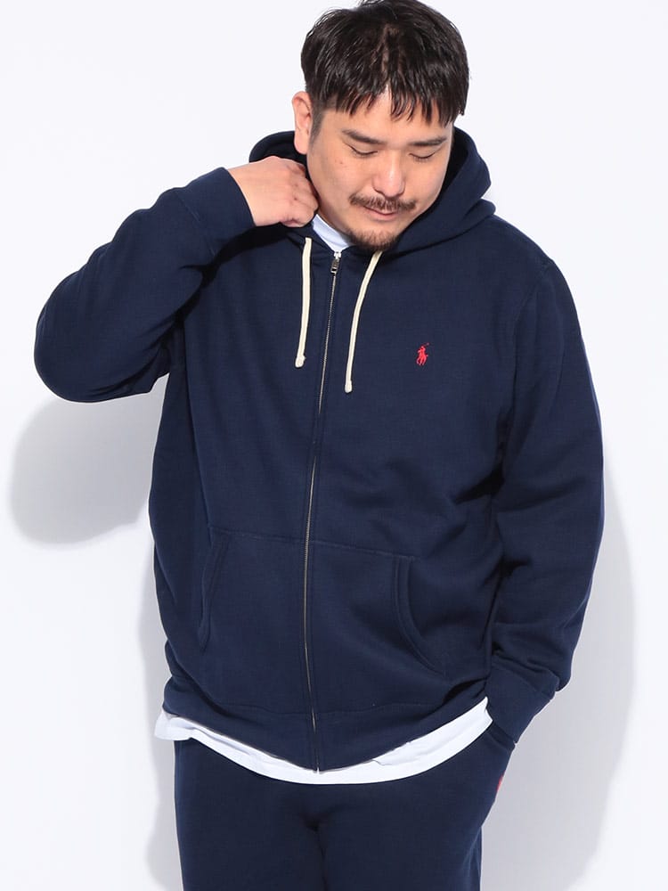 パーカー 裏起毛 フルジップ  FLEECE FULL-ZIP HOODIE トップス フード スウェット 秋 冬 大きいサイズ メンズ