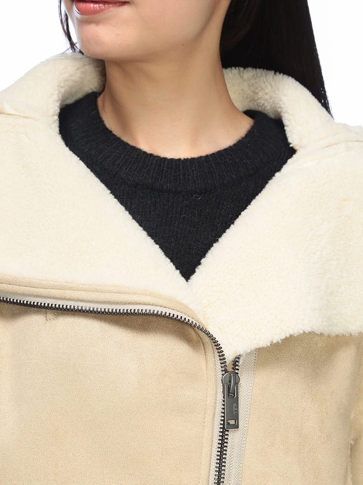 UGG (アグ) ボア切り替え フルジップ ジャケット AVELIE アヴェリー 