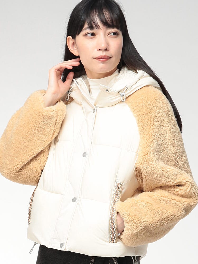 UGG (アグ) ボアコンビ フルジップ パッファー ジャケット MYKAH マイカ UGGL1171466 レディース