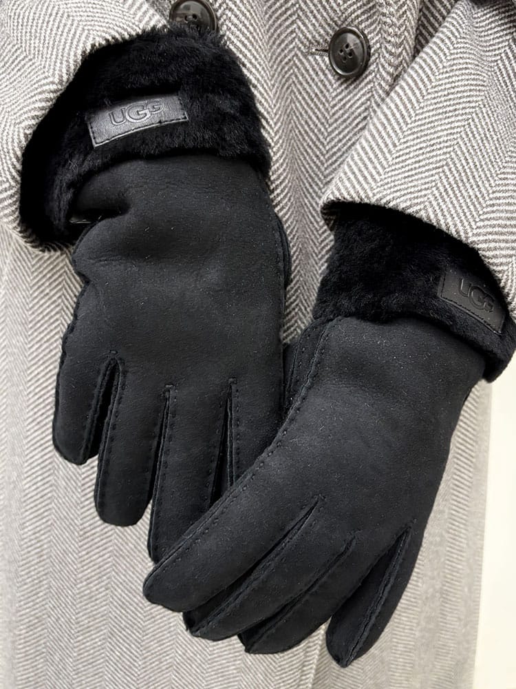 UGG (アグ) ロゴ シープスキン ファー 手袋 TURN CUFF GLOVE ターン カフ グローブ UGGL17369 レディース