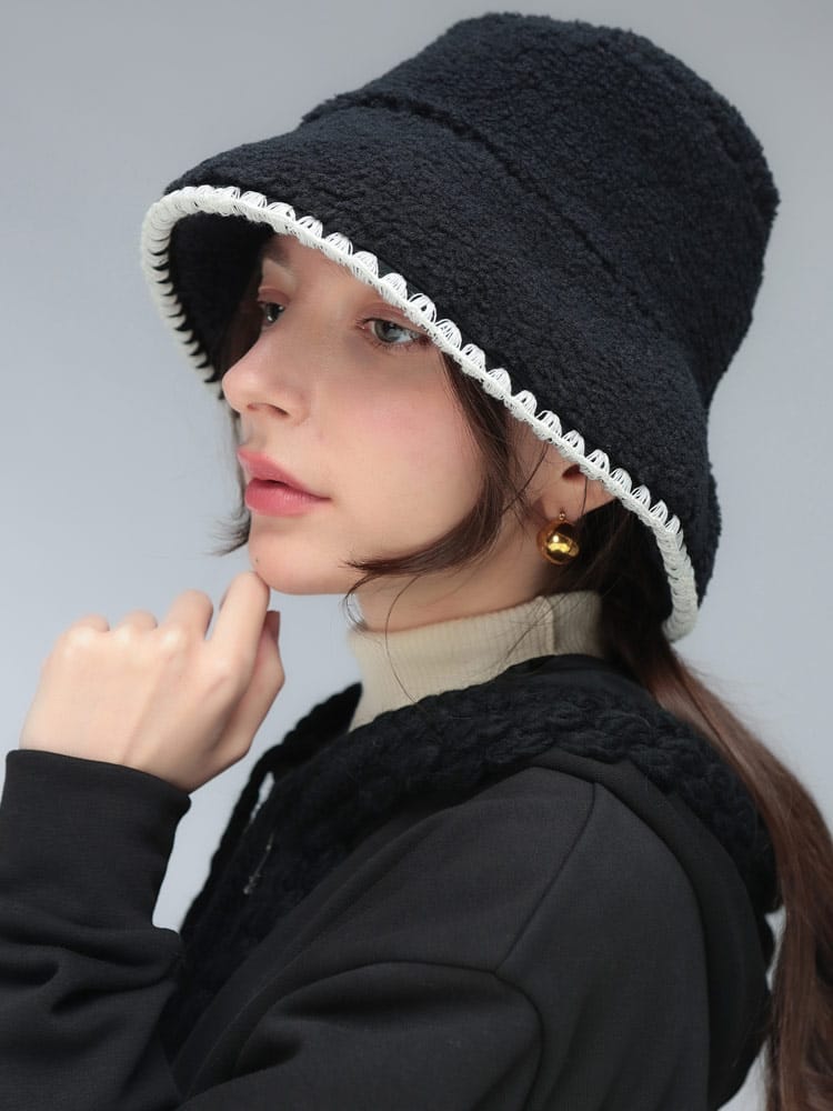 UGG (アグ) ロゴ ボア バケット ハット バケハ fluff Scalloped Hat フラッフ スカロップド ハット UGGL100914 レディース