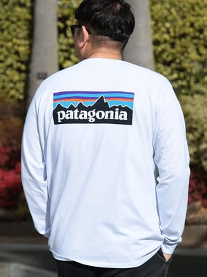 長袖 Tシャツ  バックロゴ クルーネック トップス キングサイズ ロンT プリント 大きいサイズ メンズ