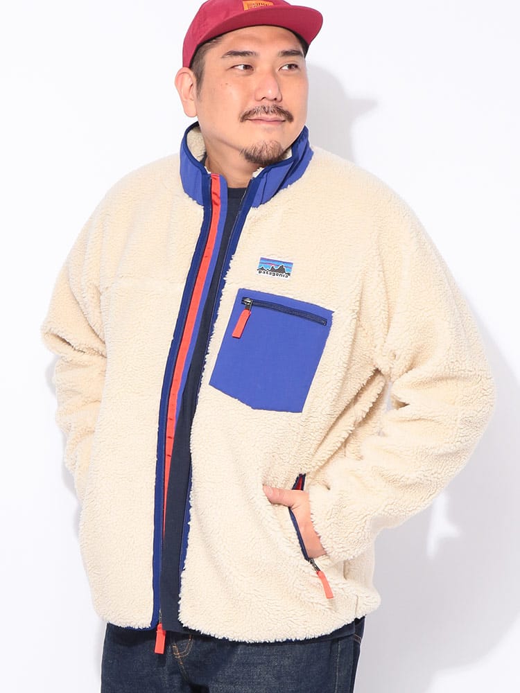 アウター ボアジャケット フルジップ ジャケット キングサイズ ブルゾン スタンド ボア 秋 冬 大きいサイズ メンズ