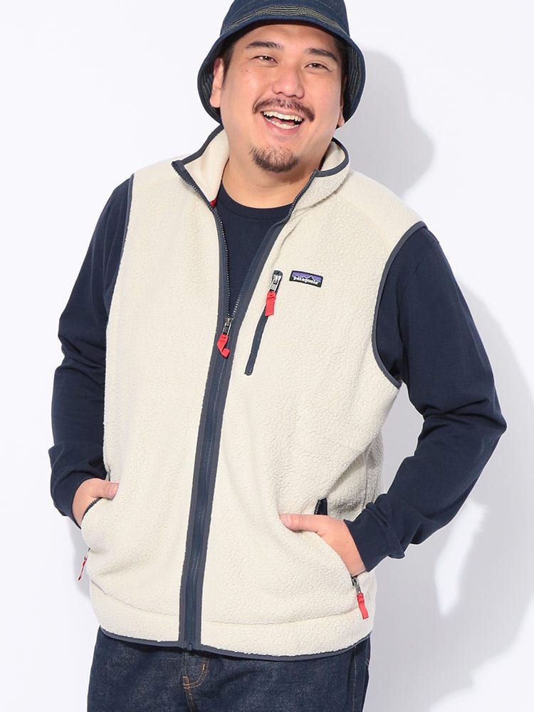 【WEB先行値下げ】ベスト ボアベスト フルジップ アウター キングサイズ スタンド もこもこ ボア 秋 冬 大きいサイズ メンズ