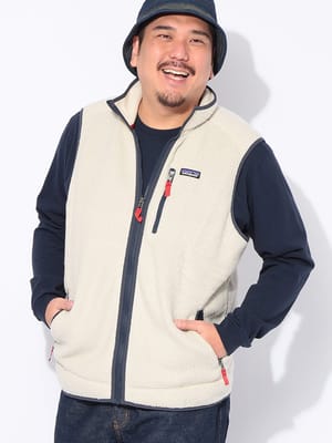 【WEB先行値下げ】ベスト ボアベスト  フルジップ  アウター キングサイズ スタンド もこもこ ボア 秋 冬 大きいサイズ メンズ