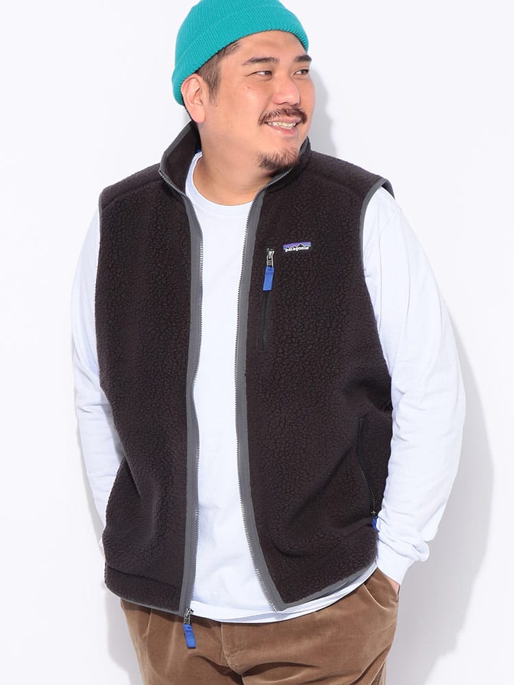 【WEB先行値下げ】ベスト ボアベスト フルジップ アウター キングサイズ スタンド もこもこ ボア 秋 冬 大きいサイズ メンズ