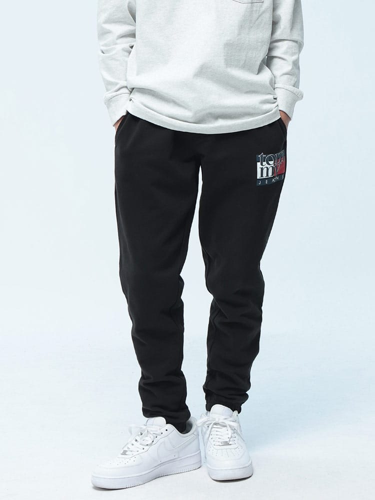 TOMMY JEANS (トミージーンズ) スウェットパンツ メンズ 裏毛 ロゴプリント パンツ ボトムス スウェット ロングパンツ シンプル ベーシック DM0DM22094
