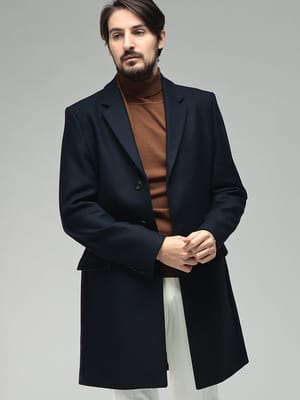HUGO BOSS (ヒューゴボス) メンズ チェスターコート カシミヤ混 シングル チェスター ミドル丈 コート HBMIGOR10252918