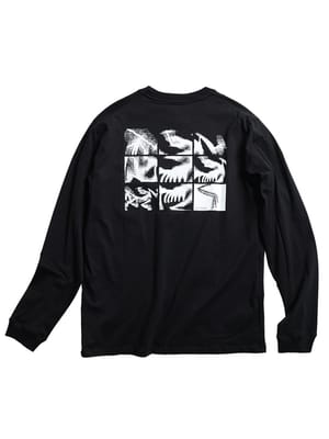 ARC'TERYX (アークテリクス) メンズ クラッグ SL コットン バード タイル Tシャツ 長袖 ロゴ スーピマコットン バックプリント クルーネック ロンT KRAGG SL COTTON BIRD TILE ARCX000009537