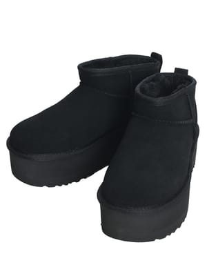 UGG (アグ) スエード 厚底 ムートンブーツ Classic Ultra Mini New 