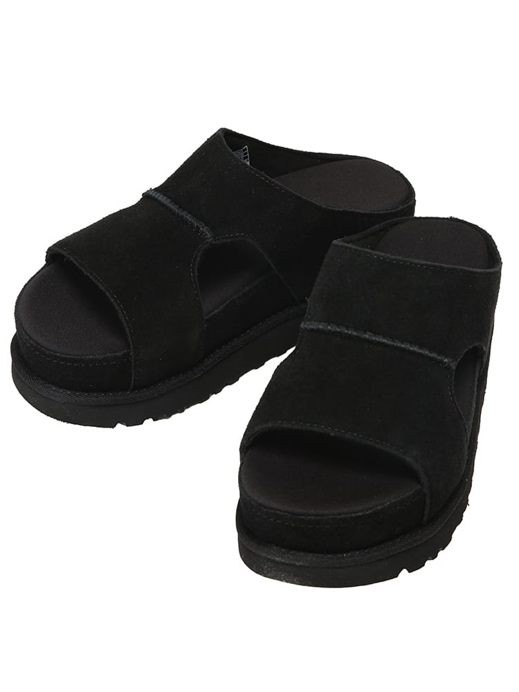 UGG (アグ) レディース サンダル スエード 厚底サンダル GOLDENSTAR HI CUTOUT SLIDE UGGL1175132