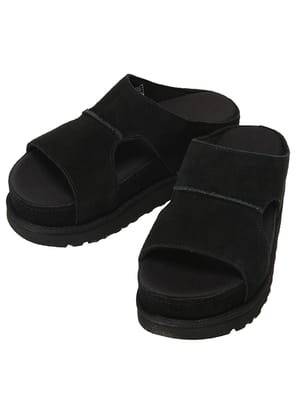 UGG (アグ) レディース サンダル スエード 厚底サンダル GOLDENSTAR HI CUTOUT SLIDE UGGL1175132