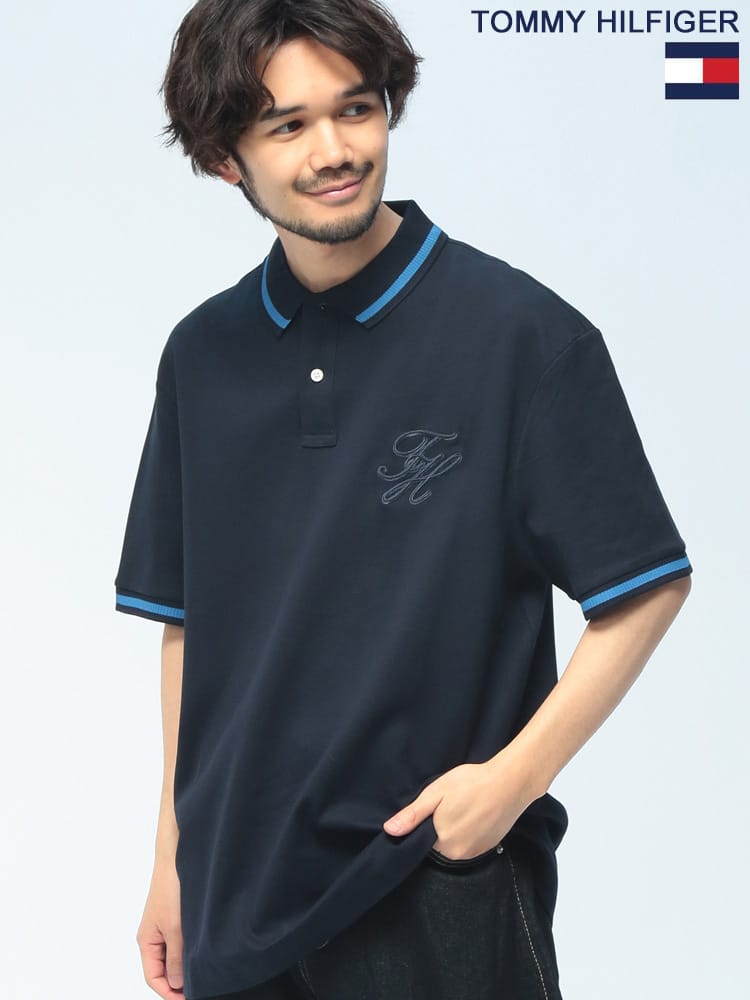 TOMMY HILFIGER (トミーヒルフィガー) ポロシャツ 半袖 MW0MW42769 胸 