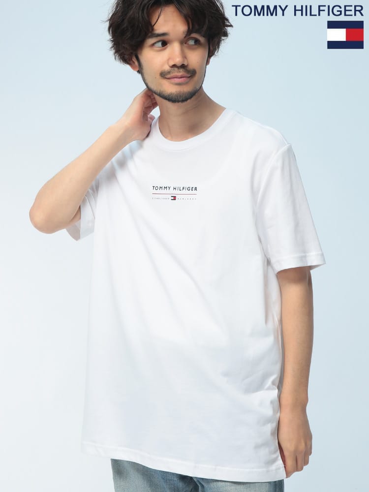 TOMMY HILFIGER (トミーヒルフィガー) Tシャツ 半袖 フロントロゴ マーク刺繍 MW0MW42363 クルーネック カットソー BRAND LOVE LOCKUP TEE ユニセックス
